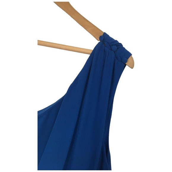 Naked Zebra Womens Medium Romper One Shoulder Dressy Shorts Pockets Blue - Picture 3 of 12